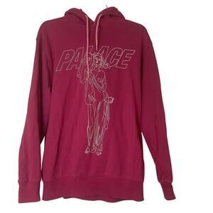 Palace P statue pink skateboard logo hoodie size large